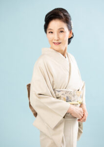 お着物で写真、シニアポートレート
