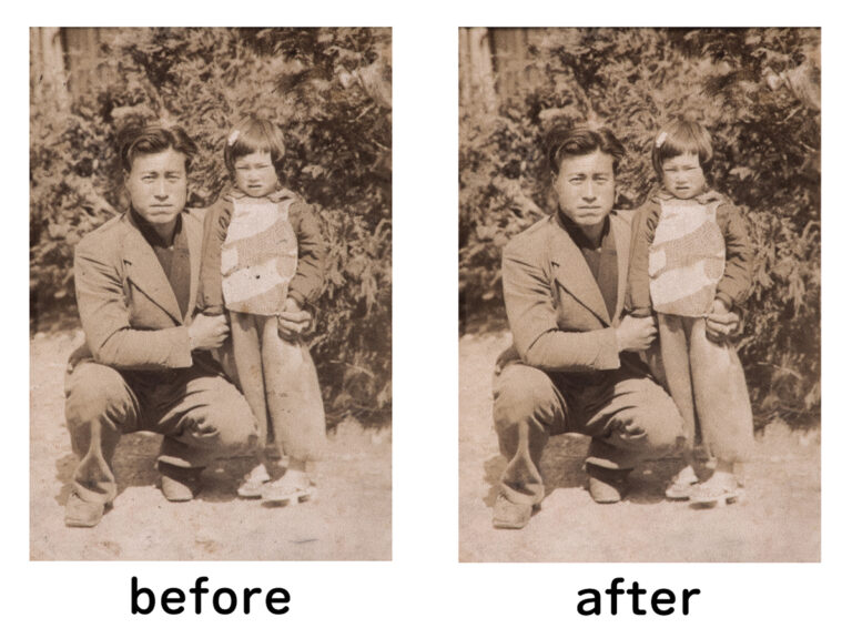 古い写真を修復、データ化