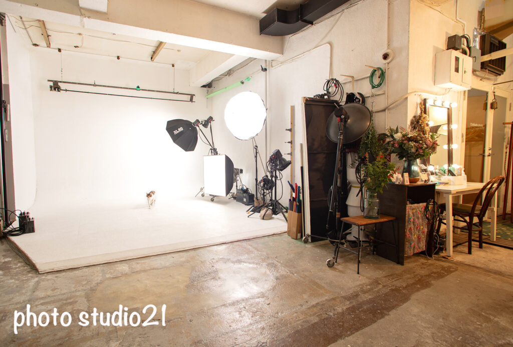 恵比寿の写真館　フォトスタジオ21スタジオ内部