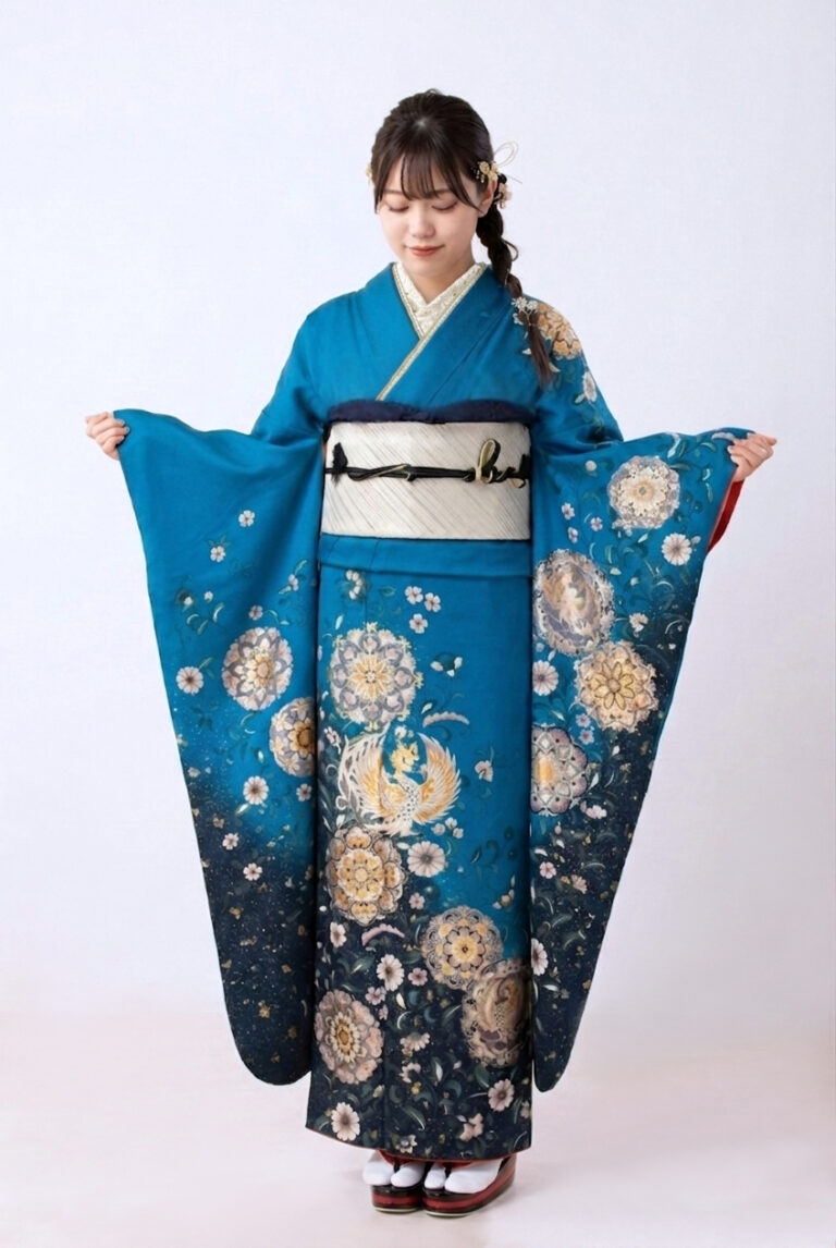 11.孔雀青色宝相華文