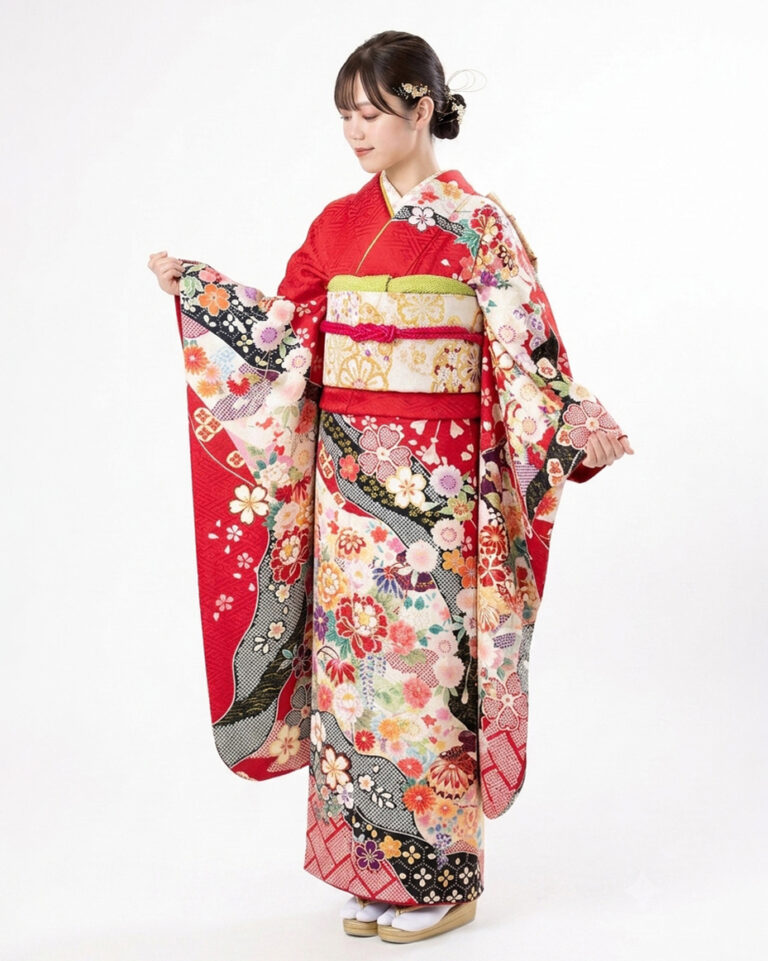 8.赤色舞花文